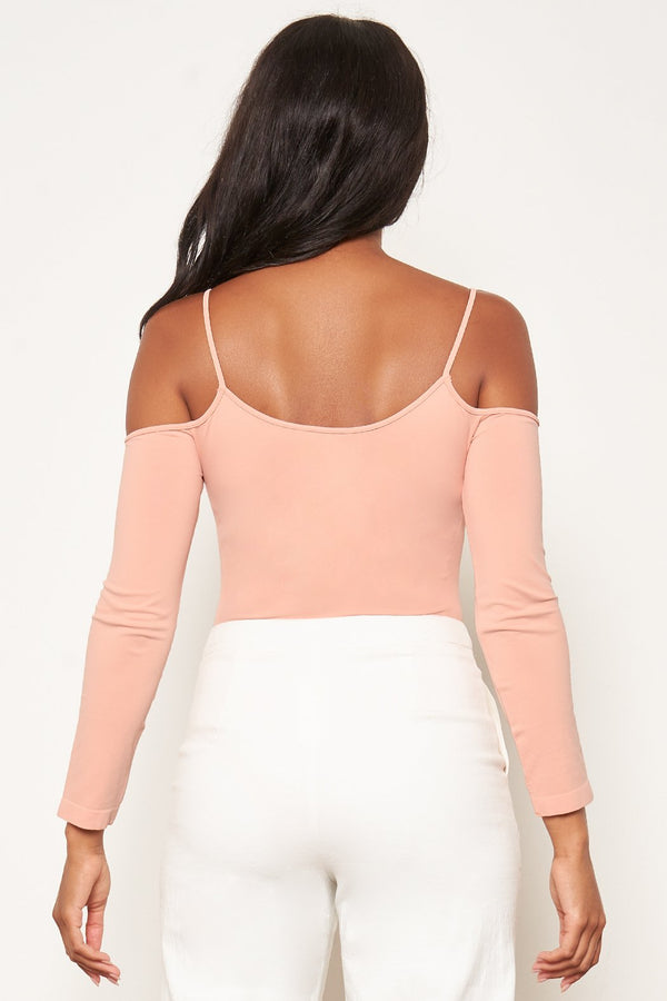 Sugarlips Seamless Cold Shoulder Bodysuit
