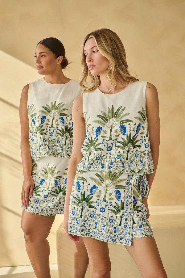 sugarlips Senara Floral Lisha Sleeveless Tank Top