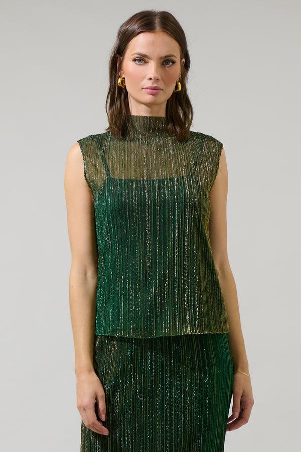 Sugarlips Senoviah Shiny Sleeveless Top