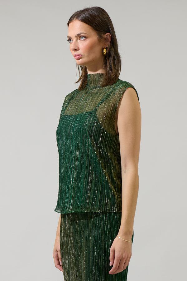 Sugarlips Senoviah Shiny Sleeveless Top