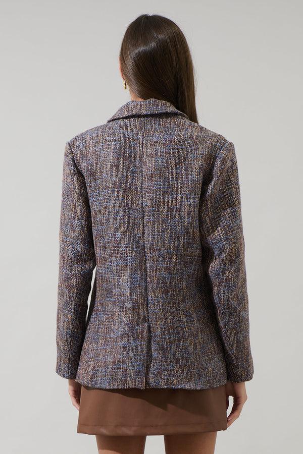 Sugarlips Serah Margaret Tweed Oversized Blazer