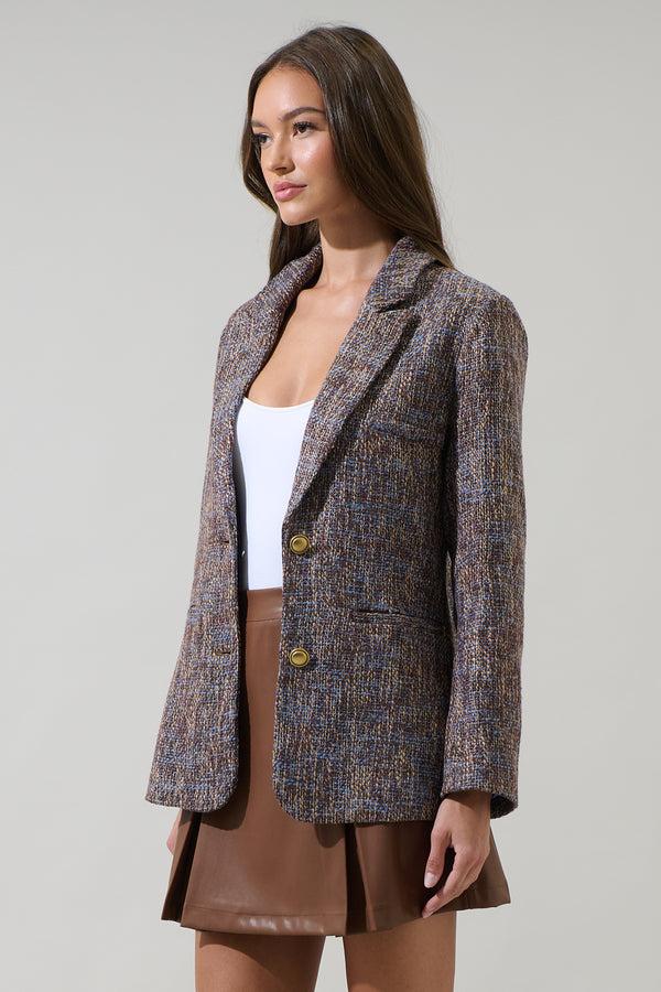 Sugarlips Serah Margaret Tweed Oversized Blazer