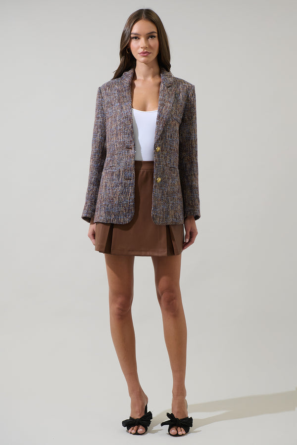 Sugarlips Serah Margaret Tweed Oversized Blazer