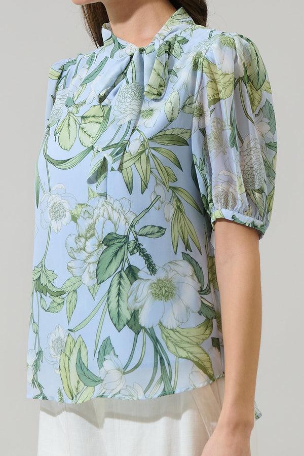 Sugarlips Serenade Bloom Rayna Bow Blouse