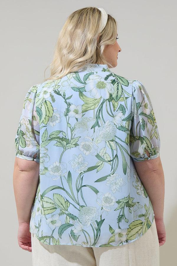 Sugarlips Serenade Bloom Rayna Bow Blouse Curve