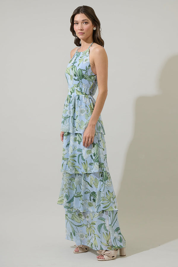 Sugarlips Serenade Bloom Seana Tiered Maxi Dress