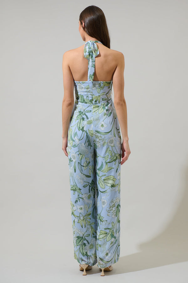Sugarlips Serenade Bloom Trinidad Halter Jumpsuit