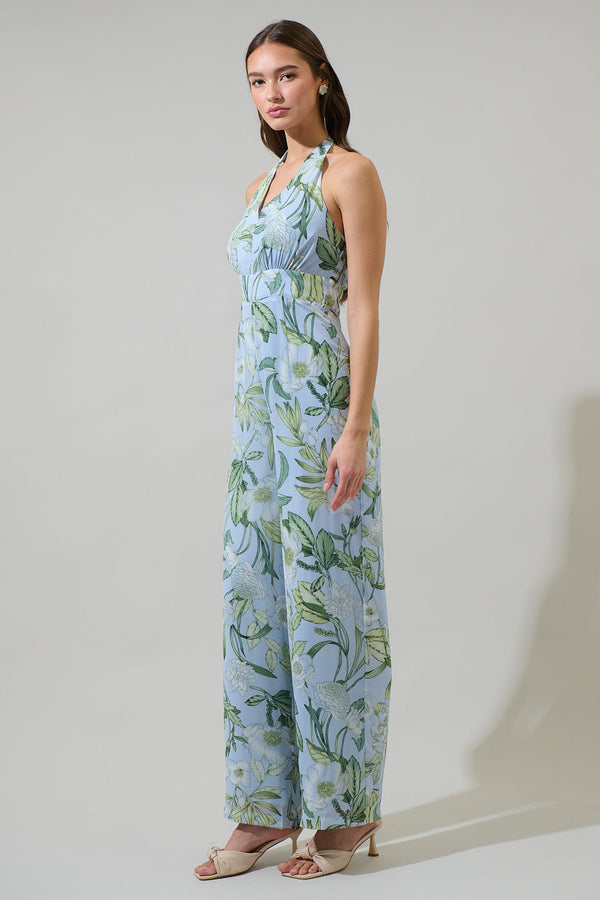 Sugarlips Serenade Bloom Trinidad Halter Jumpsuit