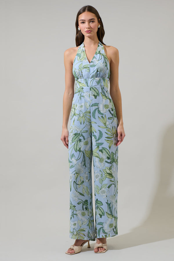 sugarlips Serenade Bloom Trinidad Halter Jumpsuit