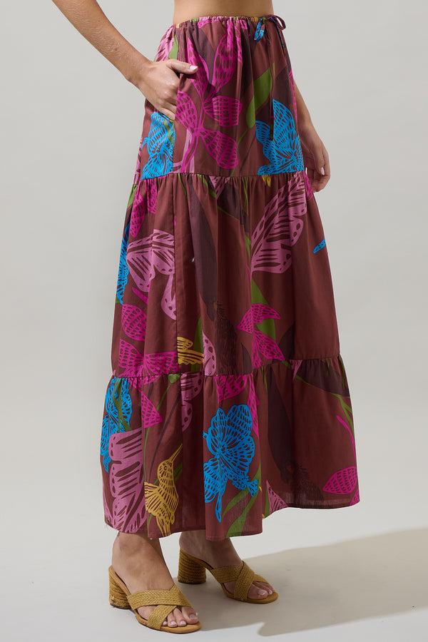 Sugarlips Shade Of Prise Floral Wilma Maxi Skirt