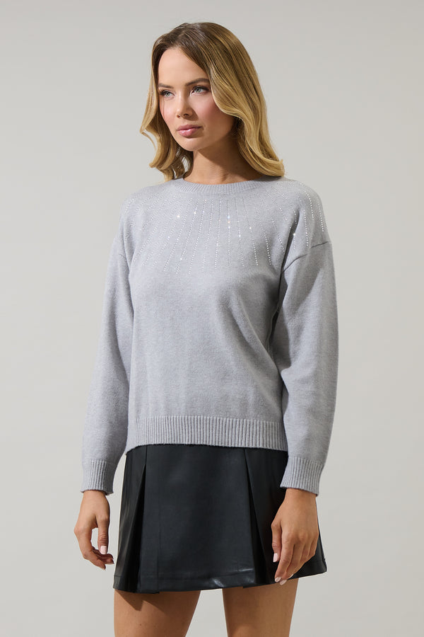 Sugarlips Shanice Rhinestone Knit Sweater