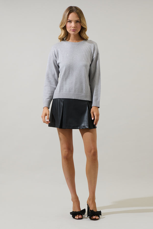 Sugarlips Shanice Rhinestone Knit Sweater