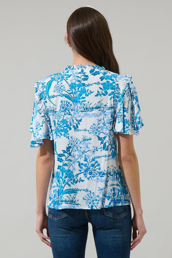 Sugarlips Sharron Bloom Collins Ruffle Top