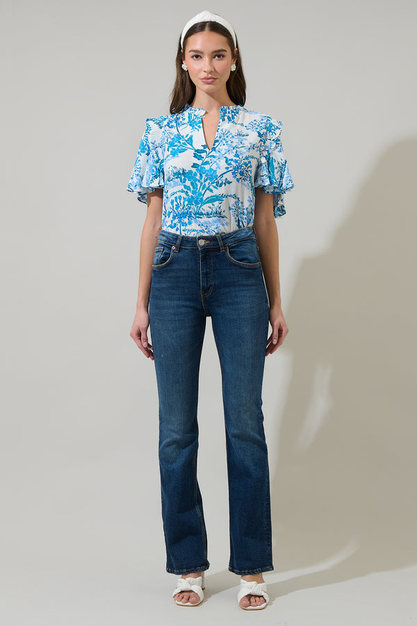 Sugarlips Sharron Bloom Collins Ruffle Top