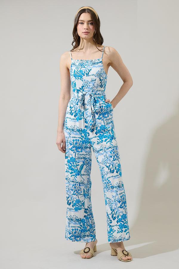 sugarlips Sharron Bloom Jina Smocked Jumpsuit