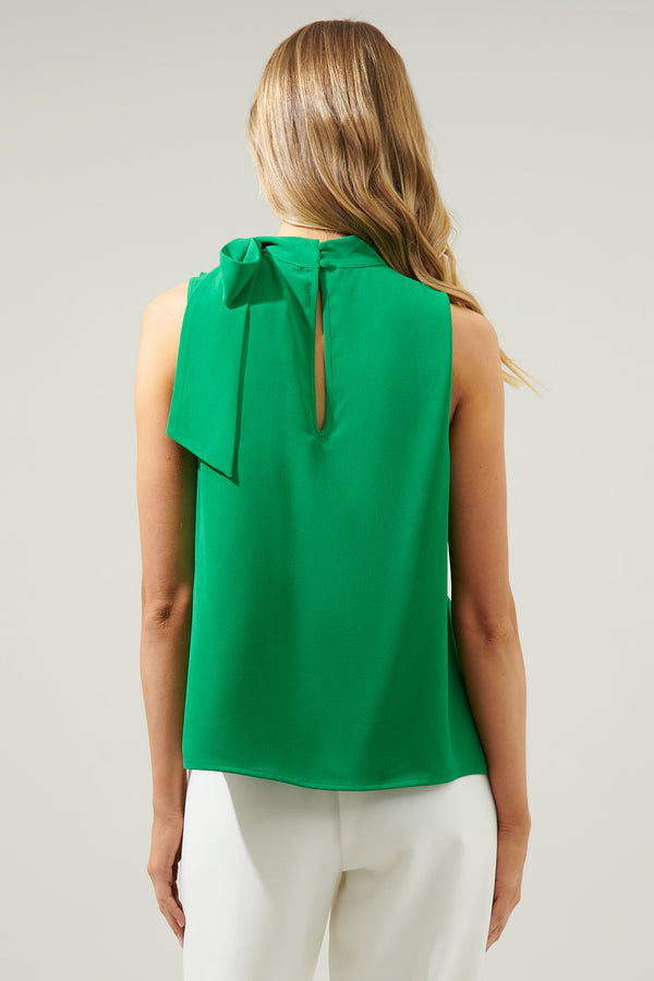 Sugarlips Shawna Tie Mock Neck Top