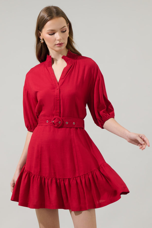 sugarlips Sheila Button Up Mini Dress