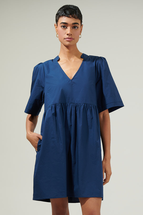 sugarlips Sheldon Babydoll Pleated Mini Dress