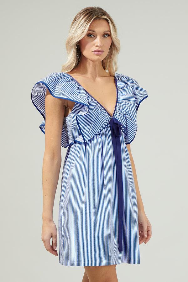 Sugarlips Sherah Striped Mini Babydoll Dress