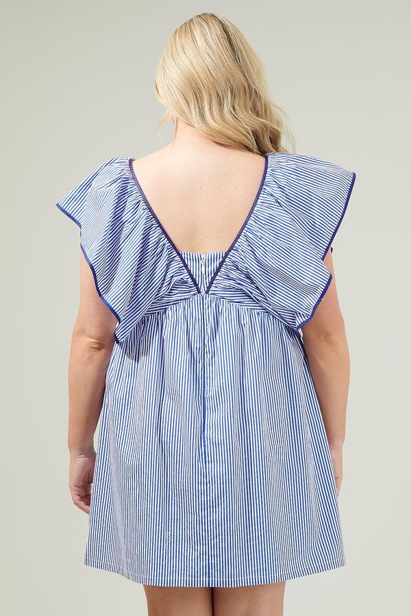 Sugarlips Sherah Striped Mini Babydoll Dress Curve