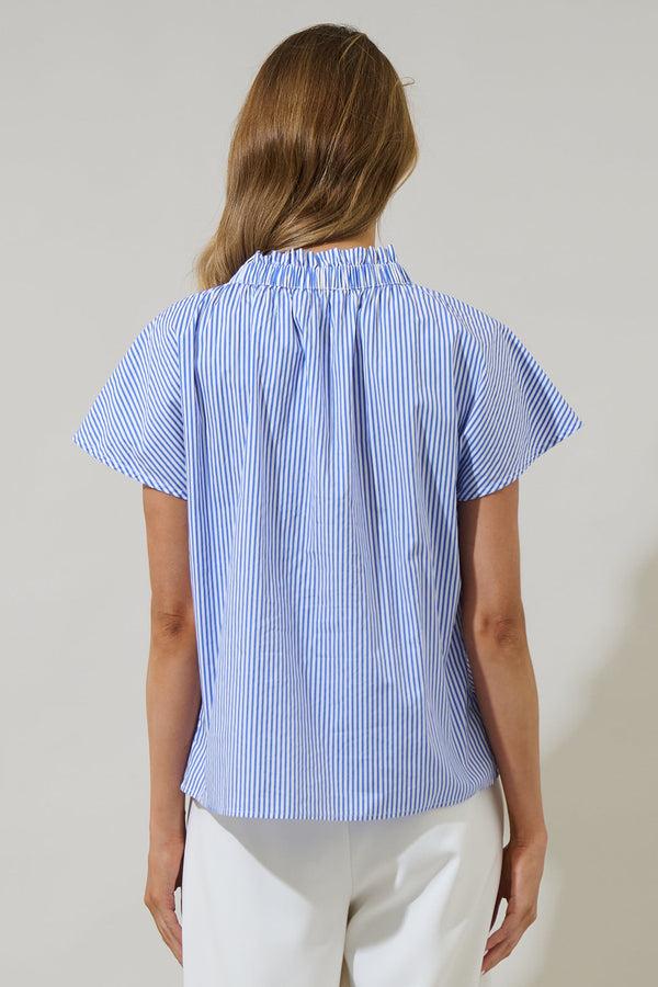 Sugarlips Sherah Striped Patma Mock Neck Top