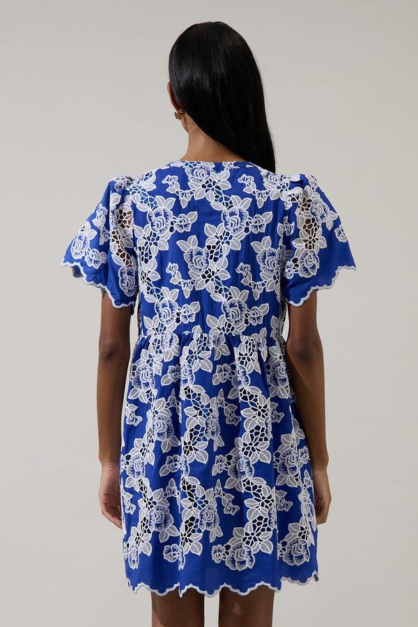 Sugarlips Sherla Embroidered Shift Mini Dress