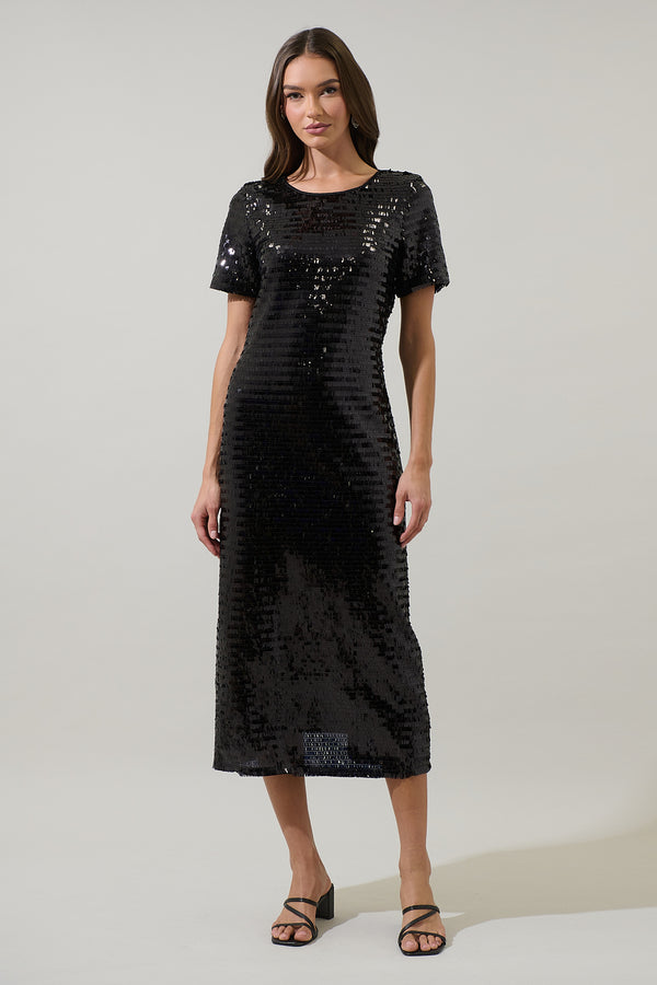 sugarlips Sherry Liviana Sequin Midi Dress