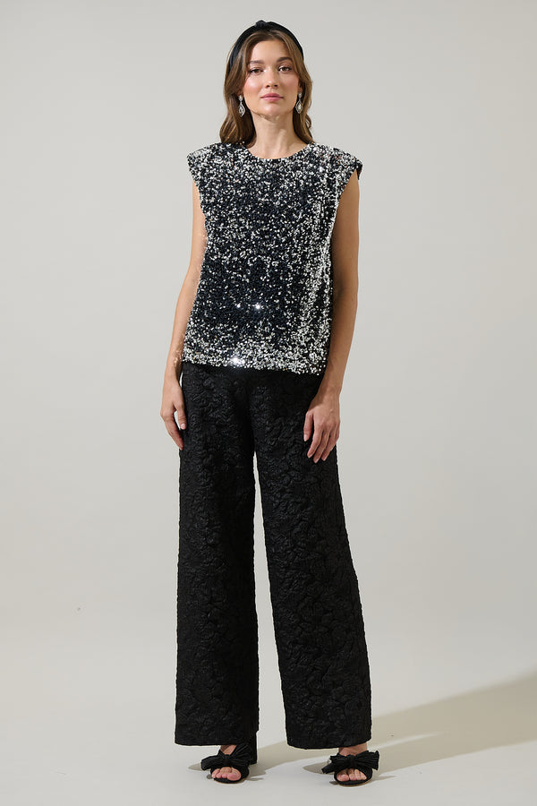 Sugarlips Silvy Sequin Sleeveless Blouse