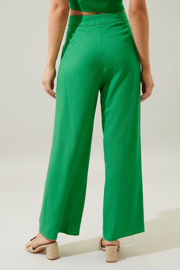 Sugarlips Skylar Linen Straight Leg Trousers