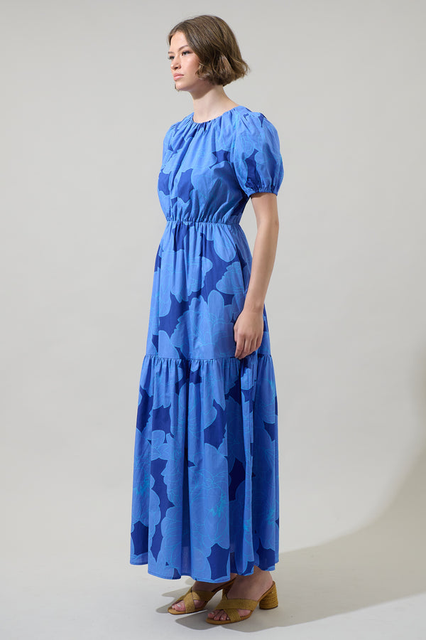 Sugarlips Skyline Floral Becca Tiered Maxi Dress