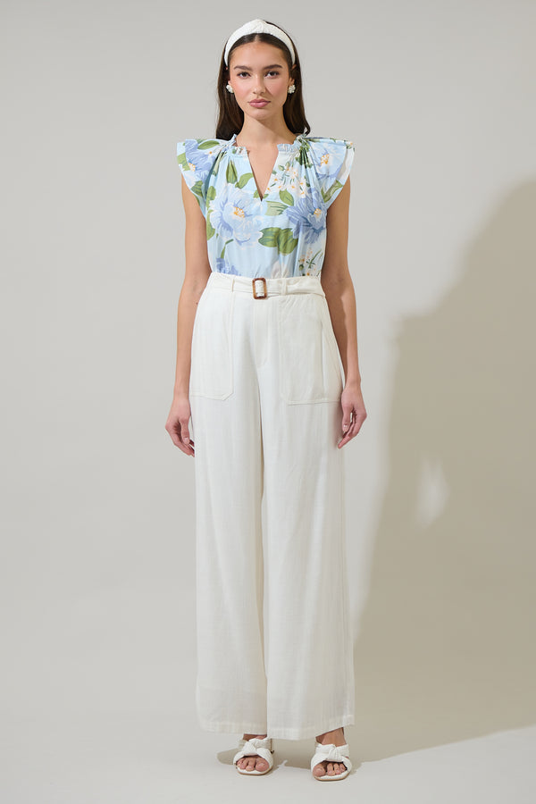 Sugarlips Sloane Floral Elsy Ruffle Top