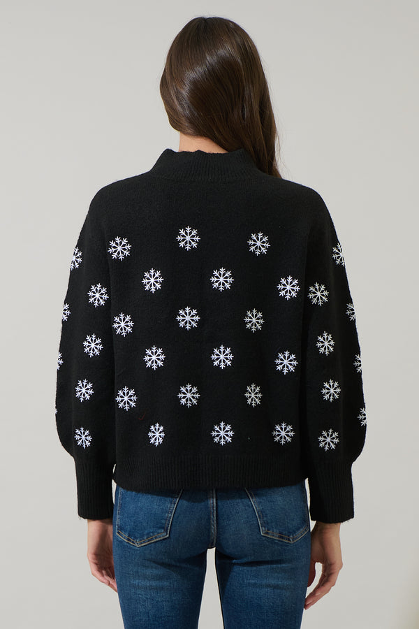 Sugarlips Snowflake Bliss Embroidered Sweater