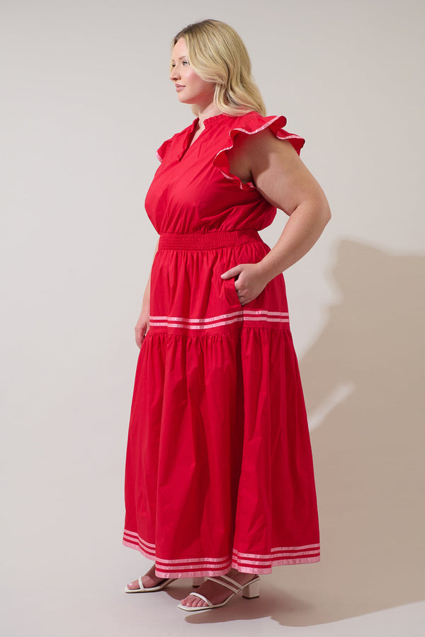 Sugarlips Solene Contrast Maxi Dress Curve