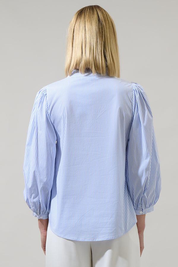 Sugarlips Somer Striped Ima Button Up Top