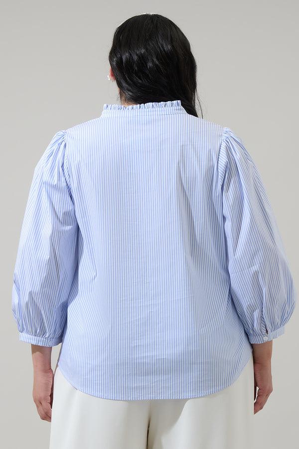 Sugarlips Somer Striped Ima Button Up Top Curve