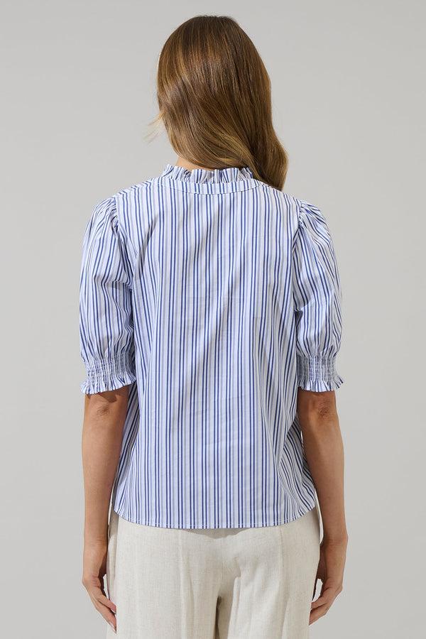 Sugarlips Somer Striped Reign Split Neck Top