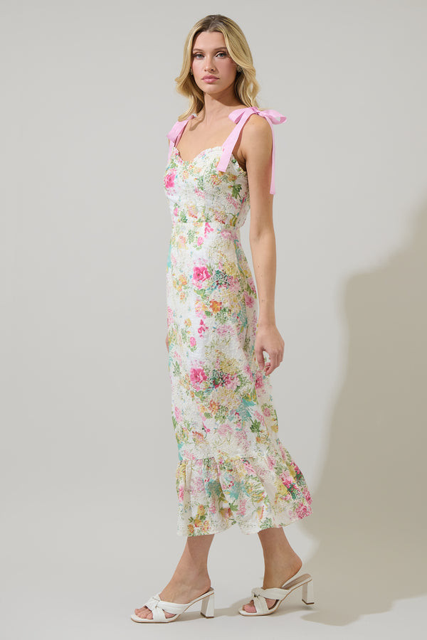 Sugarlips Sommerset Floral Villa Eyelet Midi Dress
