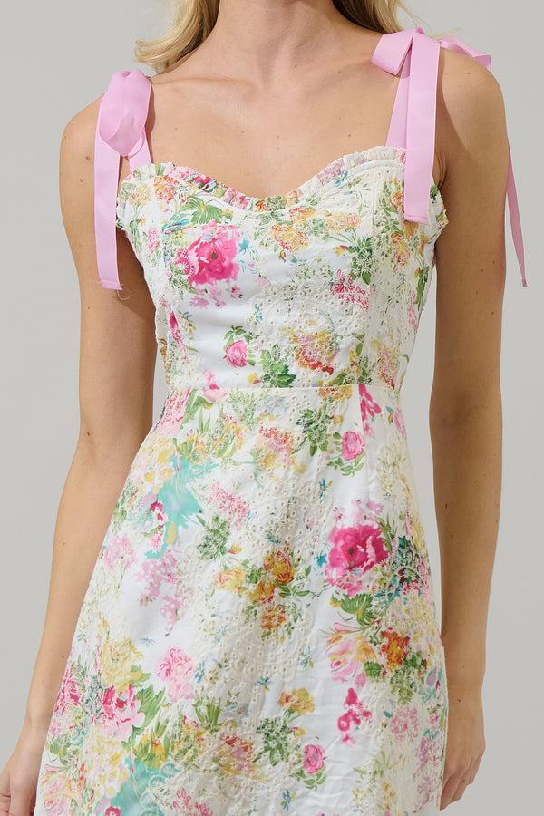 Sugarlips Sommerset Floral Villa Eyelet Midi Dress