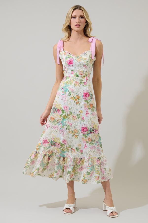 sugarlips Sommerset Floral Villa Eyelet Midi Dress