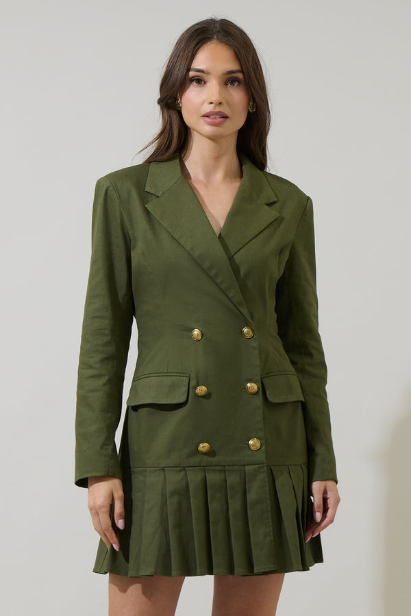 Sugarlips Sonya Celaya Pleated Blazer Mini Dress