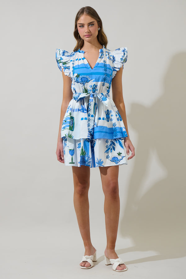 Sugarlips Sosy Postcard Marisol Tiered Mini Dress