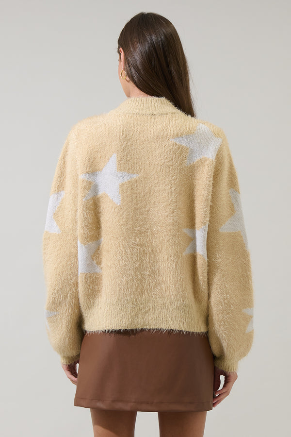 Sugarlips Starry Eyed Eyelash Oatmeal Sweater