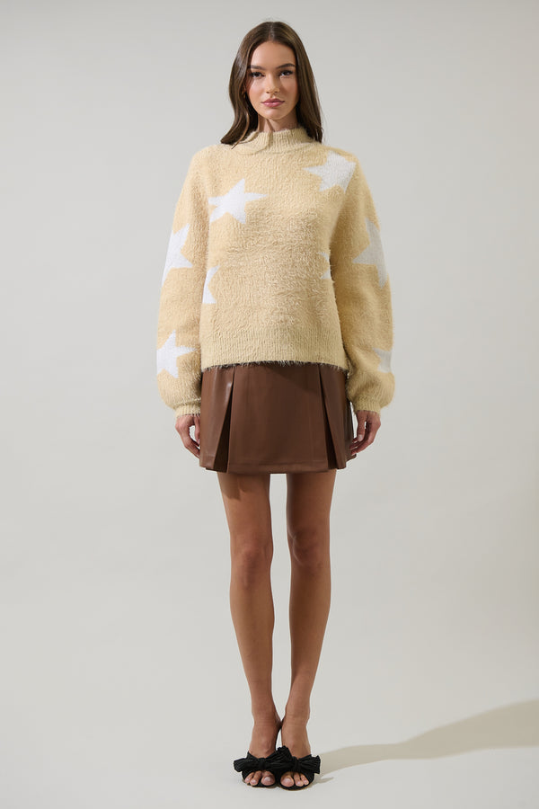 Sugarlips Starry Eyed Eyelash Oatmeal Sweater