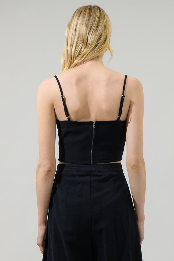 Sugarlips Stay Extra Square Neck Crop Top