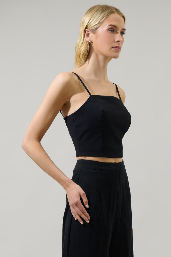 Sugarlips Stay Extra Square Neck Crop Top