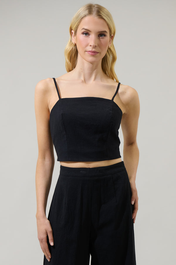 sugarlips Stay Extra Square Neck Crop Top