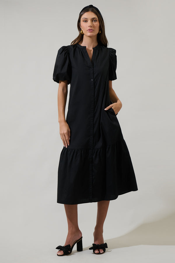 sugarlips Stilwell Short Sleeve Midi Dress