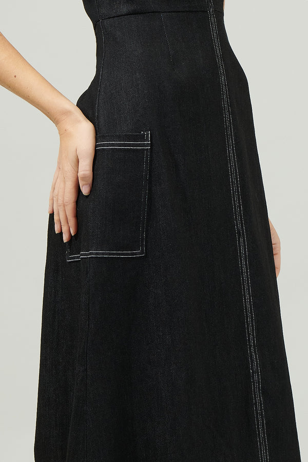 Sugarlips Sulema Halter Denim Dress