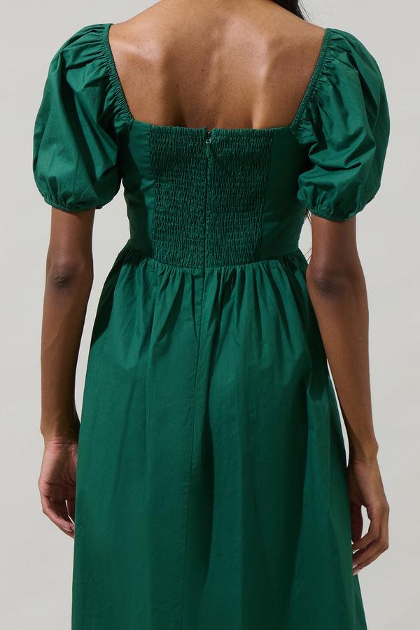 Sugarlips Sun City Alessi Puff Sleeve Midi Dress