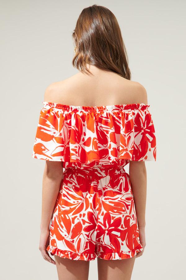 Sugarlips Sweet Chili Off The Shoulder Romper